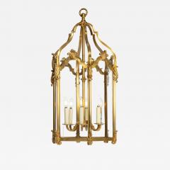 A late 19th century French hexagonal ormolu hanging lantern - 1442669