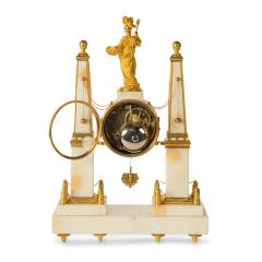 A late Louis XVI marble and ormolu portico clock - 3450481