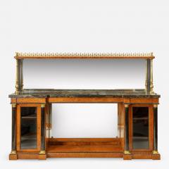 A late Regency portoro marble topped amboyna side cabinet - 2244640