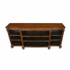 A late Regency rosewood breakfront open bookcase attributed to Gillows - 3057984