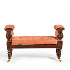 A late Regency rosewood window seat in the manner of George Oakley - 3248993