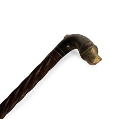 A late Victorian cane with a smiling dog s head top - 3716711