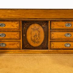 A late Victorian freestanding satinwood Carlton House desk - 2420013