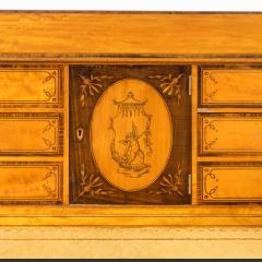 A late Victorian freestanding satinwood Carlton House desk - 2420017