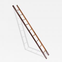 A late Victorian wooden library pole ladder by Taylor - 1411630