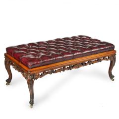 A long early Victorian rosewood stool - 3910921