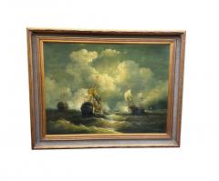 A magnificent 19th Century oil painting of ships at sea - 3882376