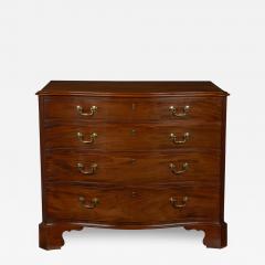 A mahogany four drawer serpentine chest of drawers - 3435272