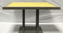 A matching pair of custom cerused oak and yellow lacquered dining tables - 4335112