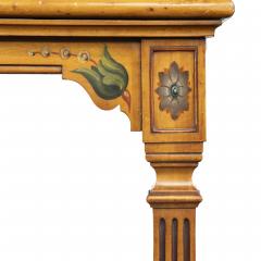 A mid Victorian free standing painted satinwood two tier table - 3036685