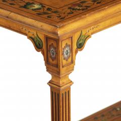 A mid Victorian free standing painted satinwood two tier table - 3036686