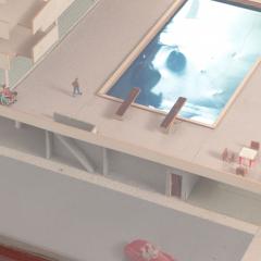 A mid century modern Architectural Model of an Atlantic City hotel circa 1960  - 3056956