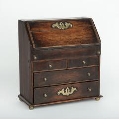 A miniature George III mahogany bureau apprentice piece - 3157735