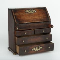A miniature George III mahogany bureau apprentice piece - 3157736