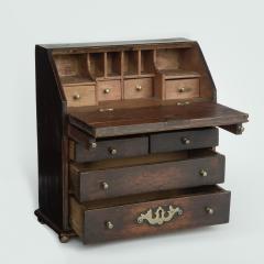 A miniature George III mahogany bureau apprentice piece - 3157740