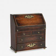 A miniature George III mahogany bureau apprentice piece - 3161377