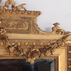 A monumental French Louis XVI style ornate giltwood mirror C 1890  - 3941013