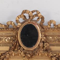 A monumental French Louis XVI style ornate giltwood mirror C 1890  - 3941014