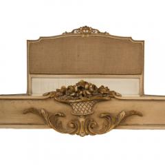 A painted and gilt carved queen size bed C 1940 - 1843850