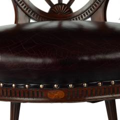 A pair mahogany Hepplewhite style arm chairs - 3444597