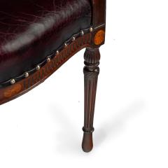 A pair mahogany Hepplewhite style arm chairs - 3444599