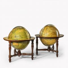 A pair of 12 inch table globes by J W Newton dated 1820 - 2176639
