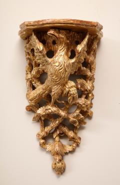 A pair of 19th century carved and gilded brackets - 3395544