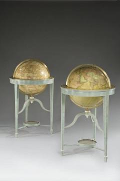 A pair of 21 contemporary library floor standing globes - 746341