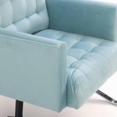 A pair of American chromed iron lounge chairs C 1970  - 4119174