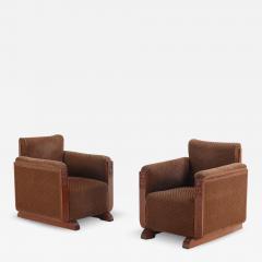 A pair of Art Deco club chairs C 1930  - 3944276