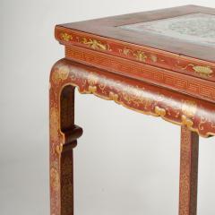 A pair of Chinese hardwood tall side tables circa 1900 - 2169831