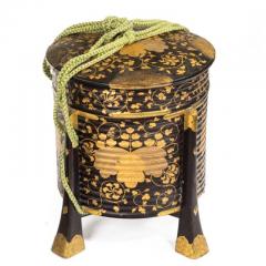 A pair of Edo period black and gold lacquer Samurai helmet boxes - 1035883