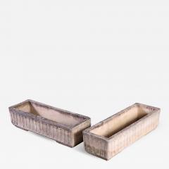 A pair of French Grandon Fres Art Deco style cast stone planters C 1950  - 4241831