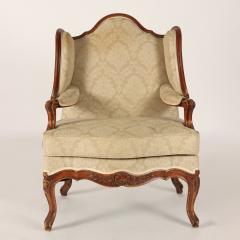 A pair of French Louis XV style carved Bergeres A oreilles C 1900  - 2691053