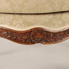 A pair of French Louis XV style carved Bergeres A oreilles C 1900  - 2691055