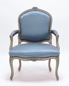 A pair of French Louis XV style open armchairs having carved frames circa 1920  - 3429934