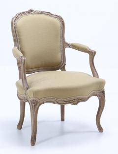 A pair of French Louis XV style painted open armchairs circa 1900  - 3409241