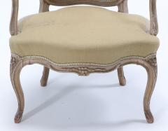 A pair of French Louis XV style painted open armchairs circa 1900  - 3409254