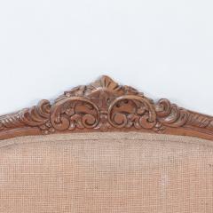 A pair of French Louis XVI style twin beds headboards in burlap Circa 1950 - 2969568