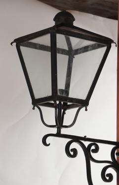 A pair of French iron and bronze lanterns C 1940  - 3745352