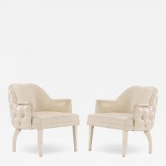 A pair of French leather club chairs C 1970  - 3753309