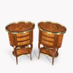 A pair of French rosewood marquetry petits commodes - 2242026