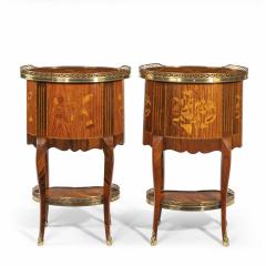 A pair of French rosewood marquetry petits commodes - 2242027