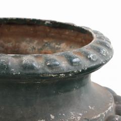 A pair of French table top cast iron planter urns C 1910  - 4224069