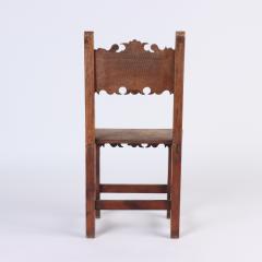 A pair of German walnut hall chairs 19th C - 2240642