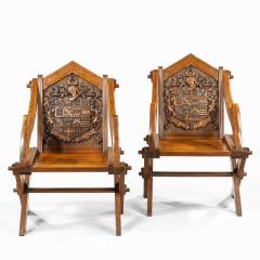 A pair of Glastonbury chairs made for the Pembertons of Durham - 2638977