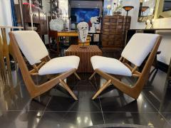 A pair of Italian boomerang side chairs - 3729162