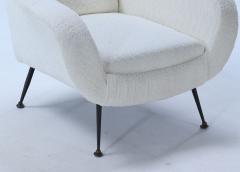 A pair of Italian lounge chairs with iron legs circa 1950  - 3446045