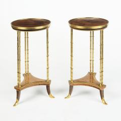 A pair of Louis XVI style mahogany and ormolu gueridons after Adam Weisweiler - 2903303