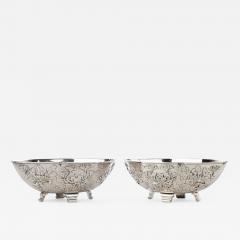 A pair of Meiji period solid silver bowls by Eigyoku - 2343660